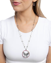 Load image into Gallery viewer, Paparazzi Festive Flight - Pink Heart Necklace