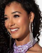 Load image into Gallery viewer, Paparazzi Jaw-Dropping Jubilee - White Hoop Earrings