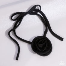Load image into Gallery viewer, Paparazzi Rosette Reality - Black Choker Necklace
