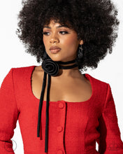 Load image into Gallery viewer, Paparazzi Rosette Reality - Black Choker Necklace
