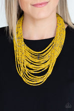 Load image into Gallery viewer, Paparazzi Rio Rainforest - Yellow Seed Bead Necklace
