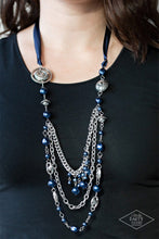 Load image into Gallery viewer, Paparazzi All The Trimmings - Blue Pearl Necklace