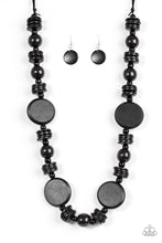Load image into Gallery viewer, Paparazzi Tiki Tonga - Black Wooden Necklace