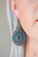 Load image into Gallery viewer, Carnival Courtesan - Blue Paparazzi Earrings