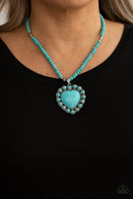 Load image into Gallery viewer, Paparazzi A Heart Of Stone - Blue Heart Necklace