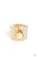 Load image into Gallery viewer, Paparazzi Singed Shape - Gold Ring