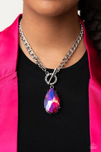 Load image into Gallery viewer, Paparazzi Edgy Exaggeration - Pink Necklace