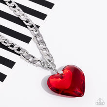 Load image into Gallery viewer, Paparazzi GLASSY-Hero - Red Necklace