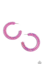Load image into Gallery viewer, Paparazzi Flawless Fashion - Pink Hoop Earrings