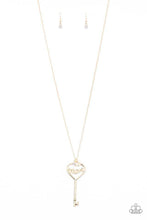 Load image into Gallery viewer, Paparazzi - The Key To Mom's Heart - Gold Necklace