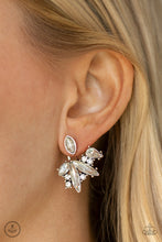 Load image into Gallery viewer, Paparazzi Deco Dynamite - White/Silver Jacket Earrings