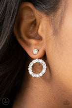 Load image into Gallery viewer, Paparazzi Diamond Halo - White Post Earrings
