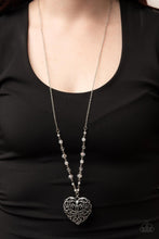 Load image into Gallery viewer, Paparazzi Doting Devotion - White Heart Necklace