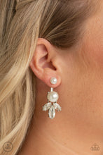 Load image into Gallery viewer, Paparazzi Extra Elite - White Jacket Earrings