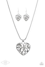 Load image into Gallery viewer, Paparazzi FILIGREE Your Heart With Love - Silver Heart Necklace