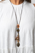 Load image into Gallery viewer, Paparazzi Knotted Keepsake - Orange Necklace