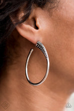 Load image into Gallery viewer, Paparazzi Fully Loaded - Silver Hoop Earrings