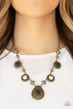 Load image into Gallery viewer, Paparazzi Mayan Magic - Brass Paparazzi Necklace