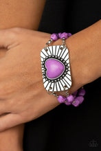 Load image into Gallery viewer, Paparazzi Sandstone Sweetheart - Purple Heart Bracelet