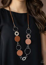 Load image into Gallery viewer, Paparazzi Sooner or LEATHER - Brown Necklace