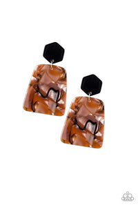 Paparazzi Majestic Mariner - Brown Earrings