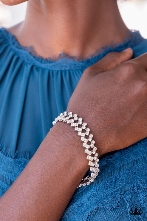 Paparazzi Seize The Sizzle - White Bracelet