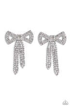 Load image into Gallery viewer, Paparazzi Just BOW With It. White Post Earrings
