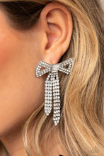 Load image into Gallery viewer, Paparazzi Just BOW With It. White Post Earrings
