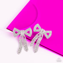 Load image into Gallery viewer, Paparazzi Just BOW With It. White Post Earrings
