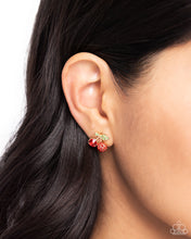 Load image into Gallery viewer, Paparazzi Cherry Candidate - Gold Post Earrings
