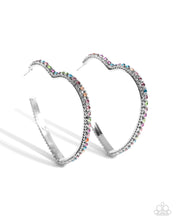 Load image into Gallery viewer, Paparazzi Halftime Hearts - Multi Heart Hoop Earrings
