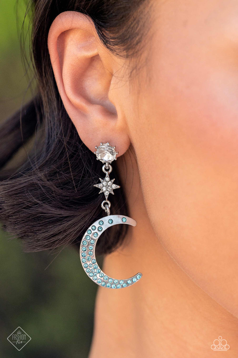 Paparazzi Galactic Grouping - Blue Earrings