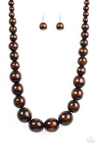 Paparazzi - Effortlessly Everglades - Brown Necklace