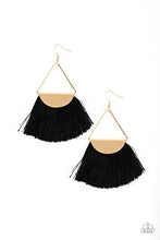 Load image into Gallery viewer, Paparazzi Modern Mayan - Black and Gold Fringe Earrings
