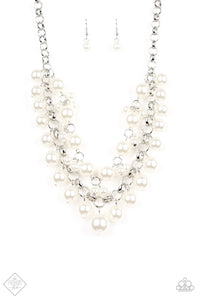 Paparazzi BALLROOM Service - White Pearl Necklace