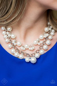 Paparazzi BALLROOM Service - White Pearl Necklace