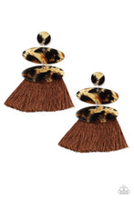 Load image into Gallery viewer, Paparazzi No One Likes A Cheetah - Brown Earrings
