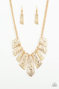 Paparazzi Texture Tigress - Gold Necklace