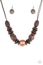 Load image into Gallery viewer, Paparazzi Grand Turks Getaway - Brown Wooden and Copper Necklace
