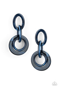 Paparazzi Havana HAUTE Spot - Blue Earrings