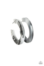Load image into Gallery viewer, Paparazzi Oceanside Oasis - Black Acrylic Hoop Earrings
