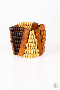 HAUTE In Hispaniola - Brown Wooden Bracelet