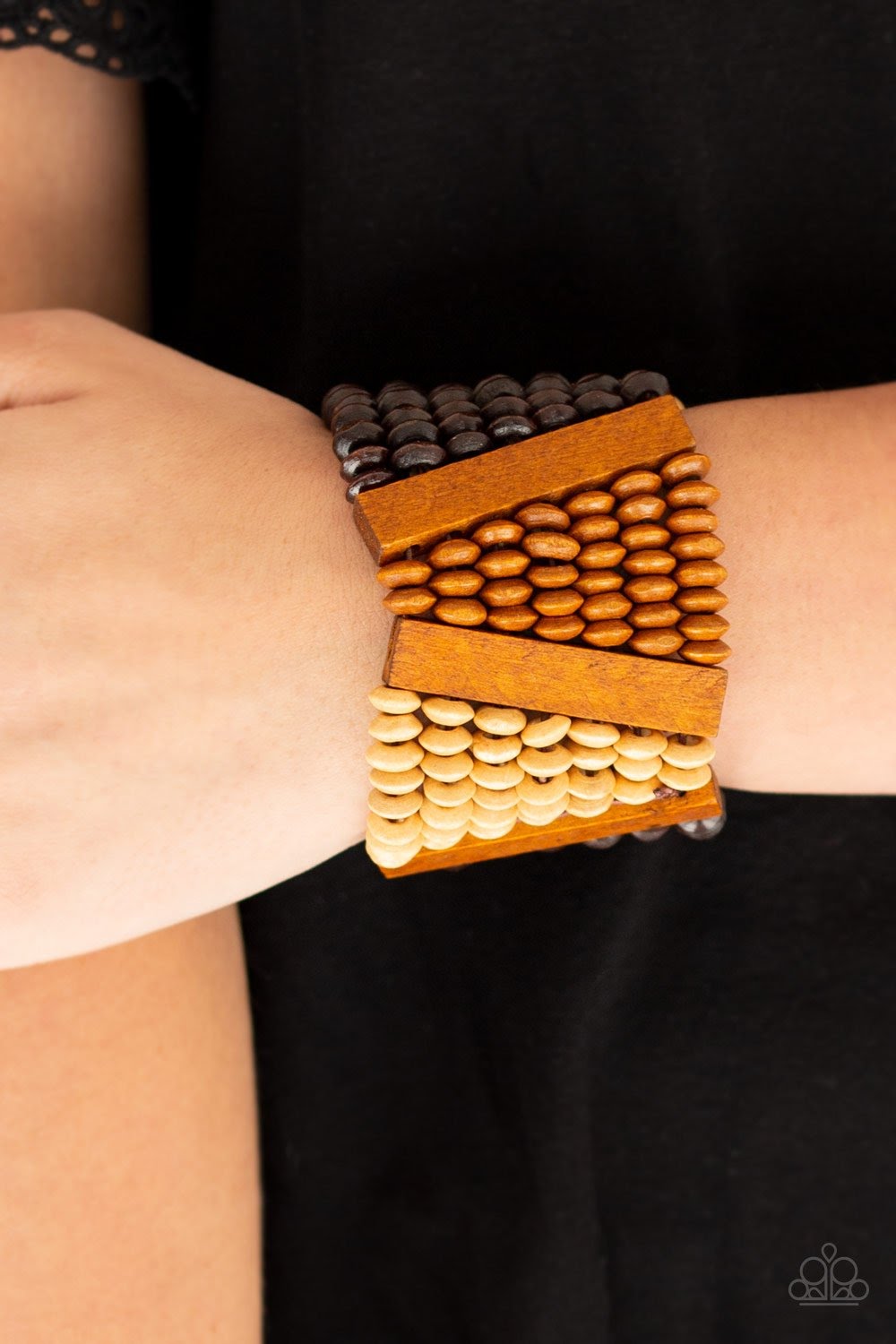 HAUTE In Hispaniola - Brown Wooden Bracelet