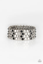 Load image into Gallery viewer, Paparazzi Scattered Starlight - Black and Silver Bracelet
