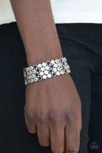 Load image into Gallery viewer, Paparazzi Scattered Starlight - Black and Silver Bracelet
