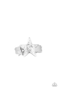 Paparazzi Star-Spangled Starlet - Silver Star Ring