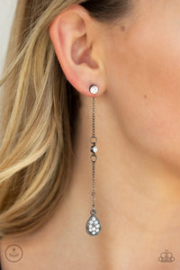 Paparazzi When It REIGNS - Black Earrings