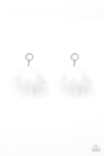 Load image into Gallery viewer, BOA Down - Paparazzi - White Feather Earring
