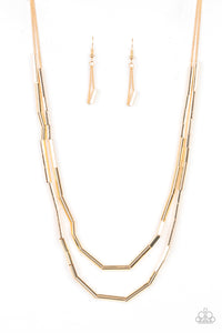 Paparazzi - A Pipe Dream - Gold Necklace