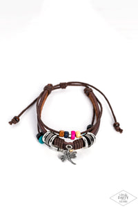 Paparazzi Fly High, Dragonfly - Brown Bracelet